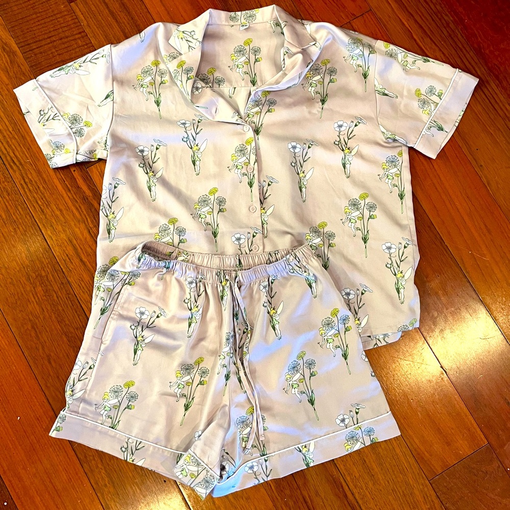 Uniqlo   Tinkerbell Pajama short Set  light lavender szS